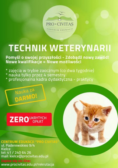 Technik weterynarii-Weterynarz-Ucz się za darmo